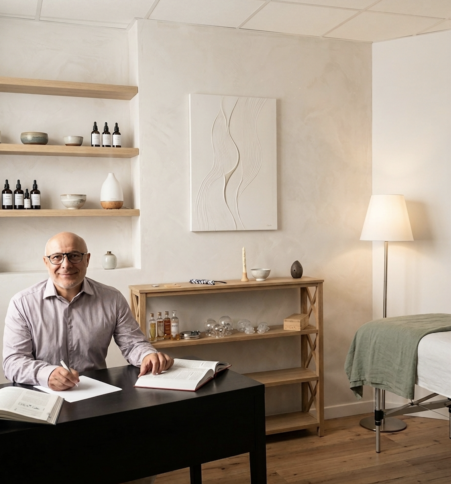 Salvatore Farina dans son cabinet à Saint-Marcellin